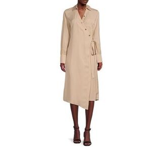 Gibson Latimer Beige Wrap Dress Size XL